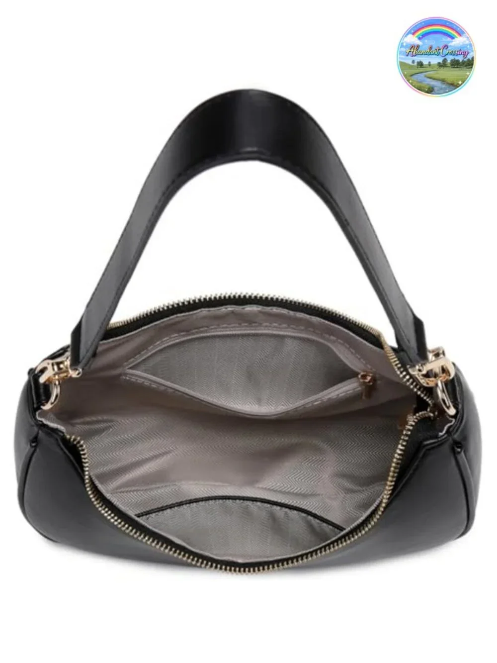 Vintage Hobo Shoulder Bag with Zipper Lightweight Underarm Purse